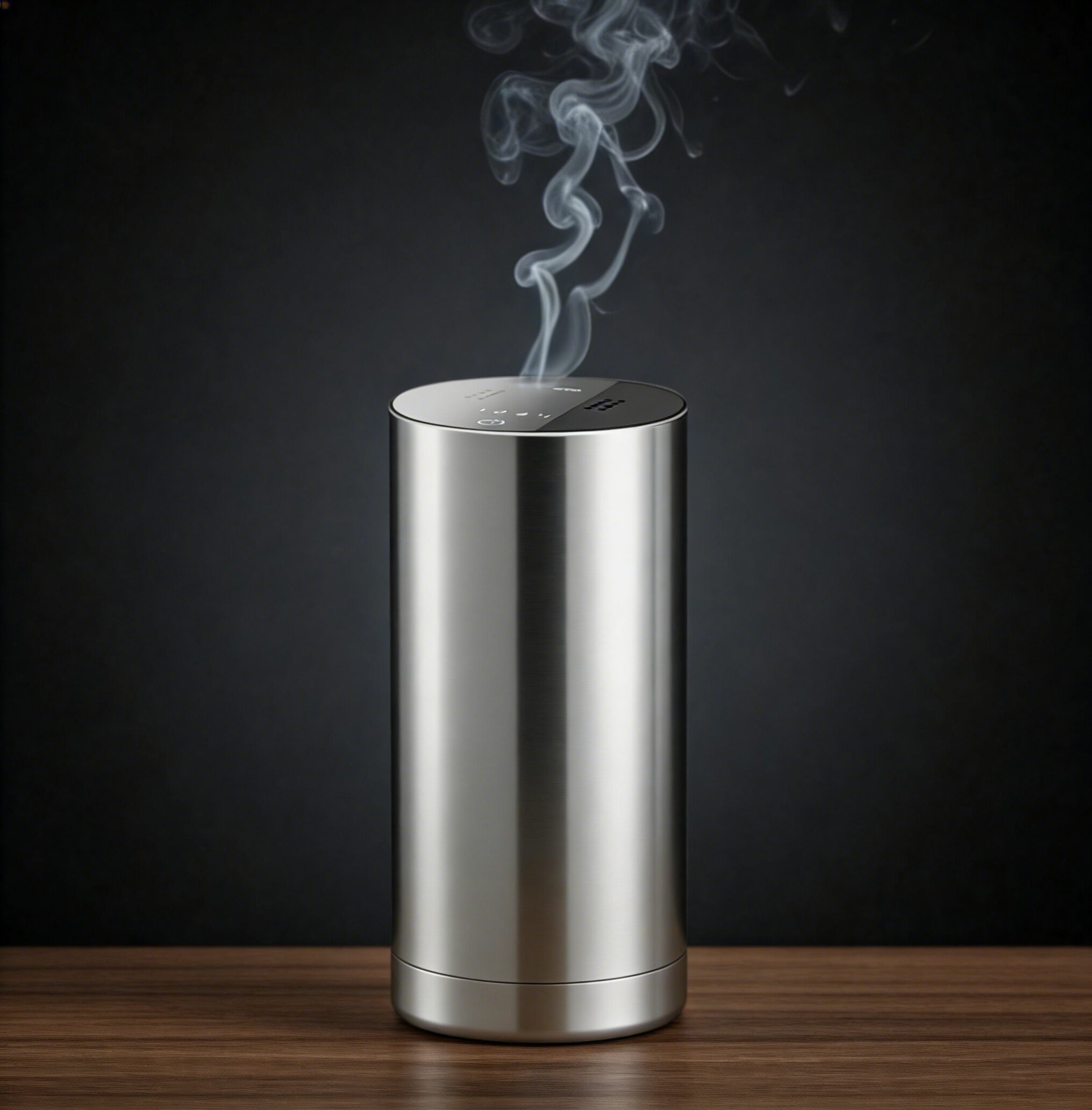 Sleek metallic compact car diffuser